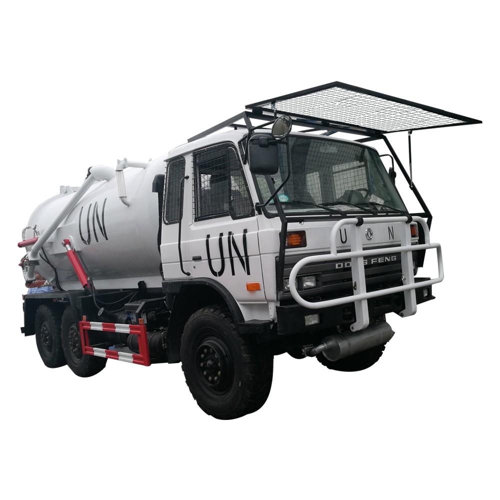 Dongfeng 6 * 6 รถบรรทุกถังบำบัดน้ำเสีย