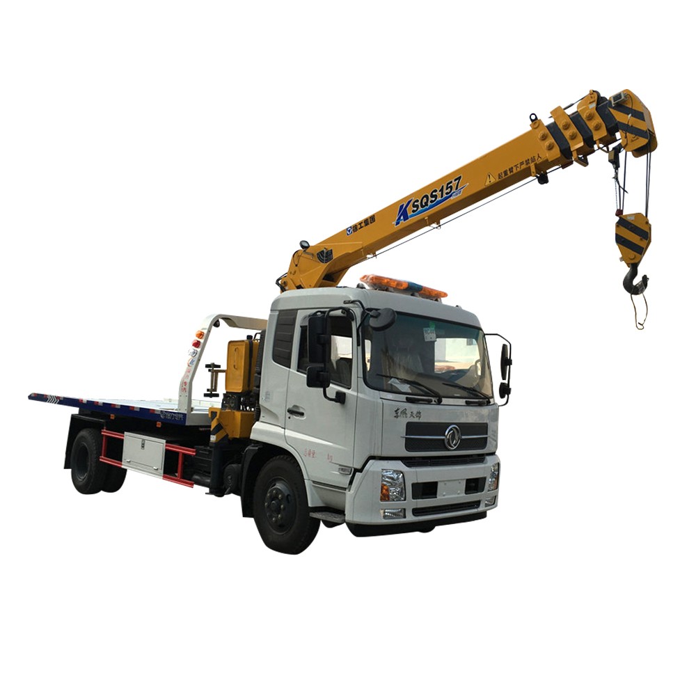 Dongfeng 6 Ton Rollback Truck พร้อมเครน